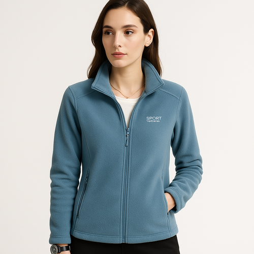 Drune | Leichte und warme blaue Fleecejacke