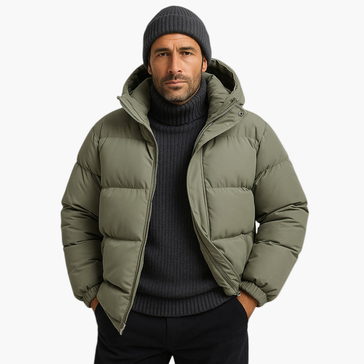 Drune | Puffer Parka - Winterjacke mit Kapuze, Daunenfüllung, Wasserdicht, Urban Outdoor