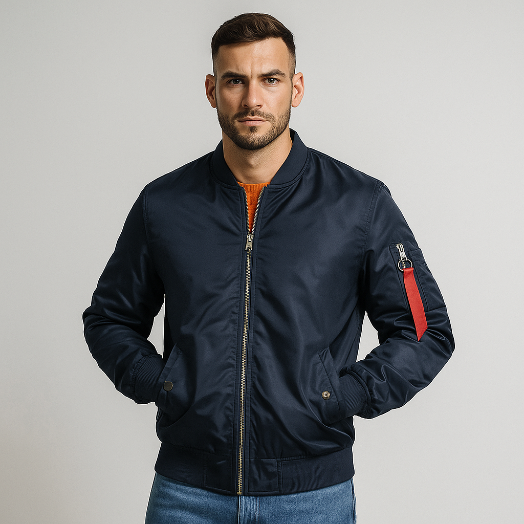 Drune | Herren Bomberjacke mit Reißverschluss
