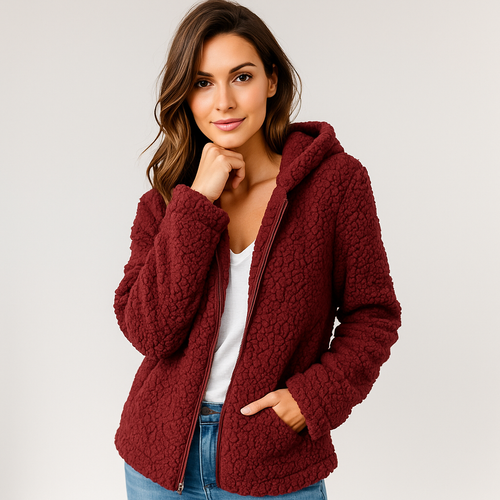 Drune | Fleecejacke mit Kapuze für Damen
