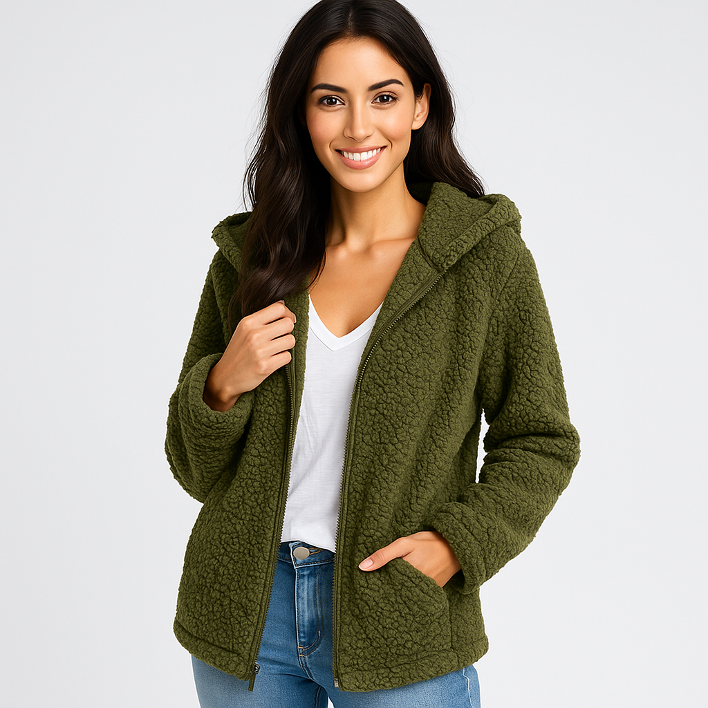 Drune | Fleecejacke mit Kapuze für Damen