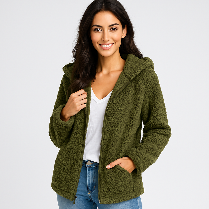 Drune | Fleecejacke mit Kapuze für Damen