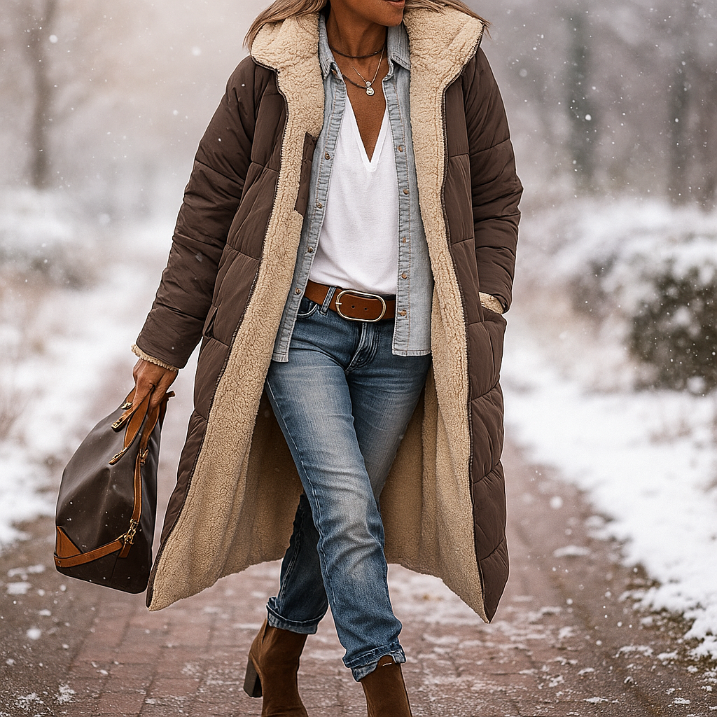 Drune | Lange gepolsterte Jacke mit warmem Futter