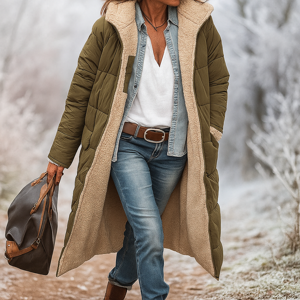 Drune | Lange gepolsterte Jacke mit warmem Futter