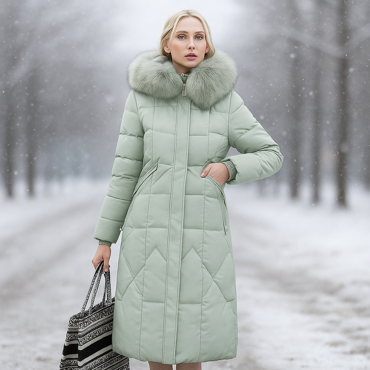 Drune | Lange gepolsterte Jacke mit Kapuze