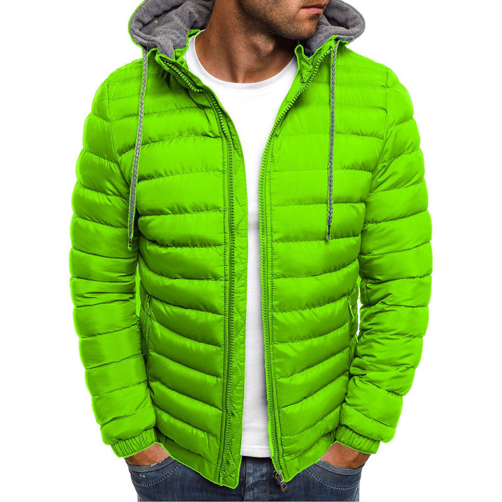 Herren nan gesteppte Kapuzenjacke mit wattierter Thermoisolierung und weichem Fleecefutter Drune