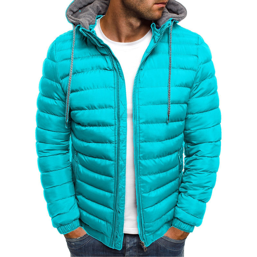 Herren nan gesteppte Kapuzenjacke mit wattierter Thermoisolierung und weichem Fleecefutter Drune