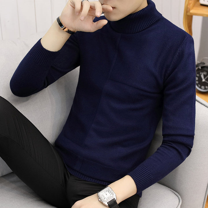 Herren nan feiner Rollkragenpullover aus Feinstrick mit geometrischer Struktur und schmaler Passform Drune