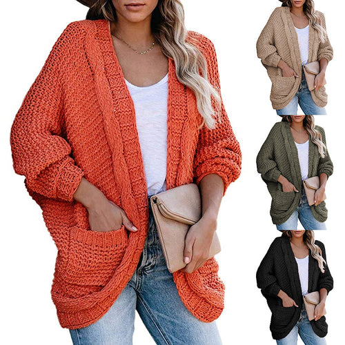 Damen Grobstrickcardigan mit lässigen Taschen und modischem Schnitt Drune