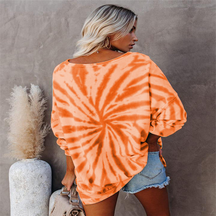 Damen lässiges Sweatshirt mit Halloween-Motiv und Details Drune