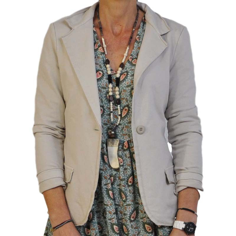 Damen Eleganter Blazer mit strukturierten Details und slim-fit Schnitt Drune