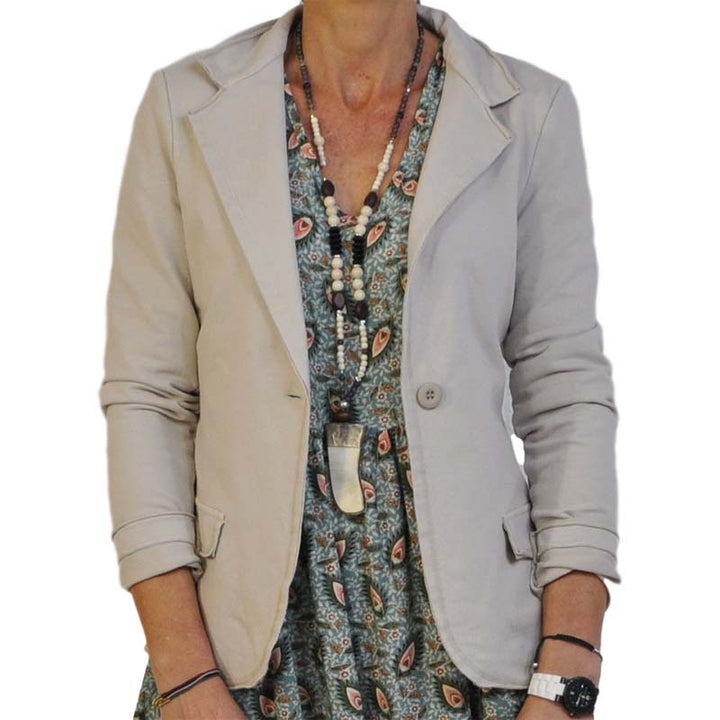 Damen Eleganter Blazer mit strukturierten Details und slim-fit Schnitt Drune