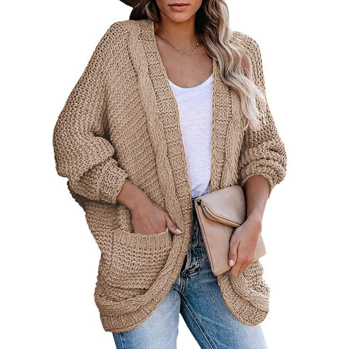 Damen Grobstrickcardigan mit lässigen Taschen und modischem Schnitt Drune