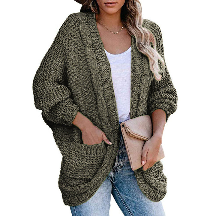 Damen Grobstrickcardigan mit lässigen Taschen und modischem Schnitt Drune