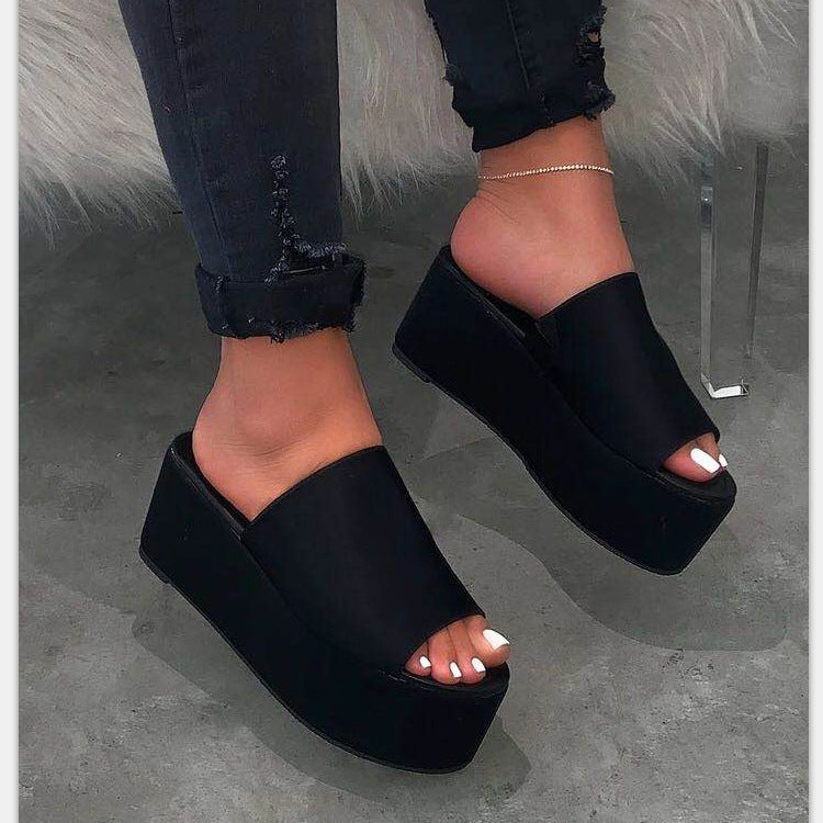 Damen nan Plateau-Mule mit Leopardenprint, offener Zehenpartie und gepolstertem Komfortfußbett Drune