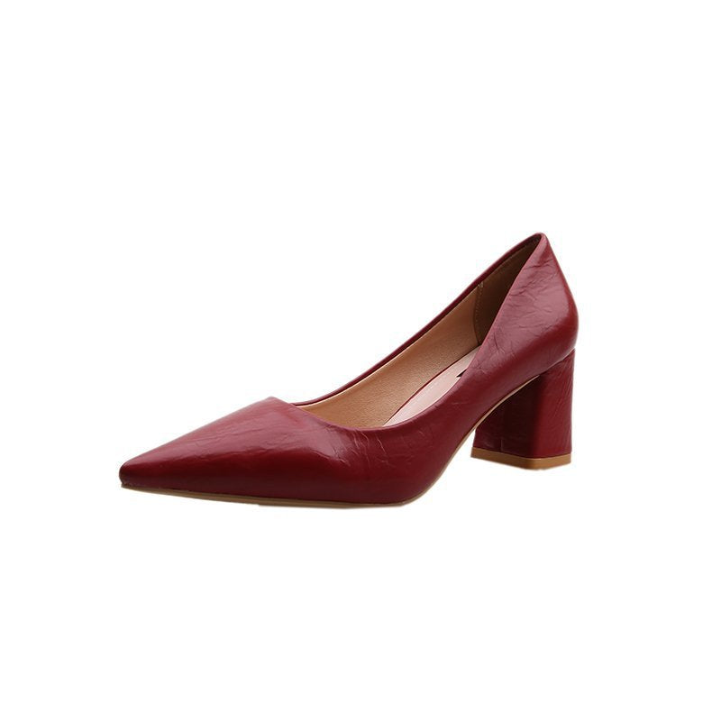 Damen elegante Blockabsatz Pumps Drune