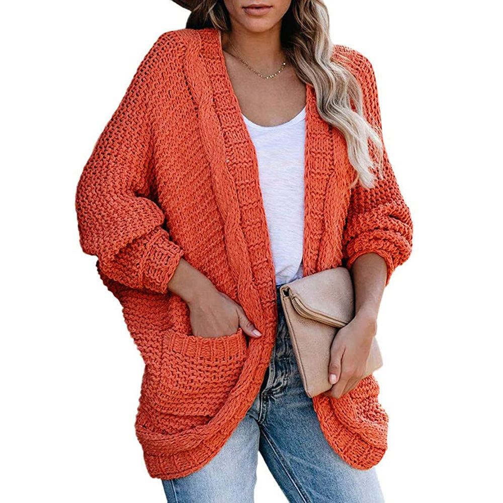 Damen Grobstrickcardigan mit lässigen Taschen und modischem Schnitt Drune