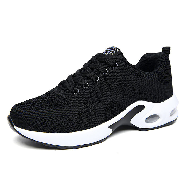 Damen nan leichte Strick-Fitnesssneaker mit sichtbarer Luftkammer-Dämpfung und viskoelastischer Innensohle Drune