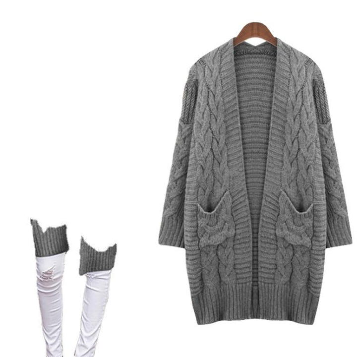 Damen Strickjacke mit langen Ärmeln und eingearbeiteten Taschen Drune