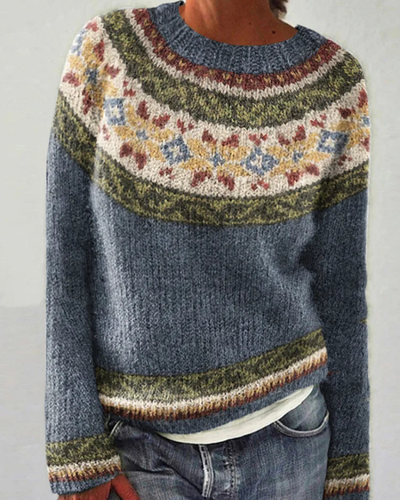 Drune | Retro Farbausschnitt Sweater