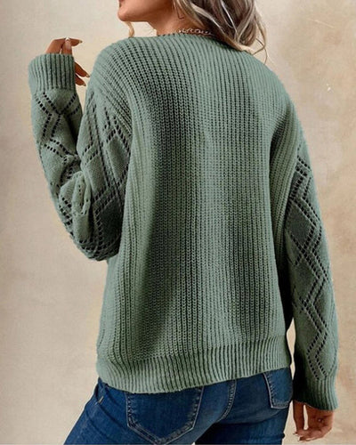 Drune | Gemütlicher Strick V-Ausschnitt Pullover
