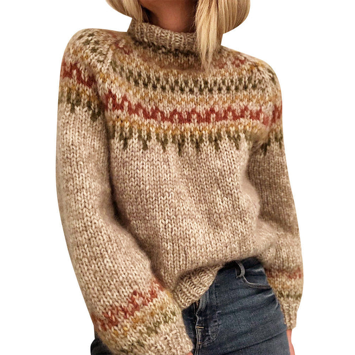 Drune | Isländischer Strickpullover mit Muster Wollmischung Warm und Zeitlos