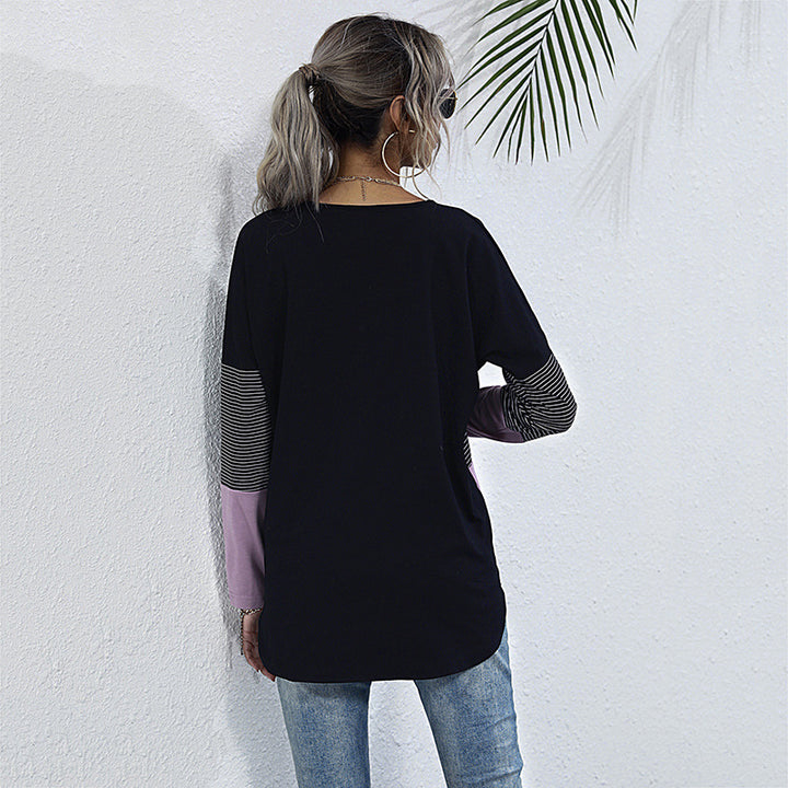Damen lässige Knopfleisten-Strickjacke mit eleganten Farbblock-Elementen Drune