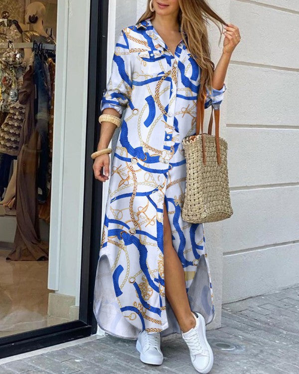Drune | Frühjahr und Sommermode sexy Bluse langer Rock Kleid