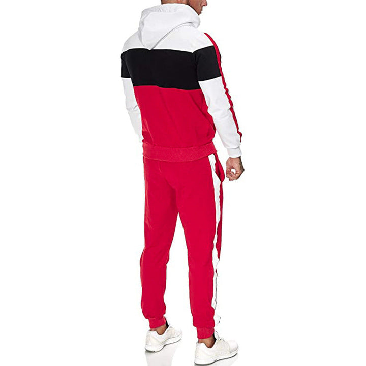 Herren Athletic Farbblockierter Trainingsanzug Set Drune