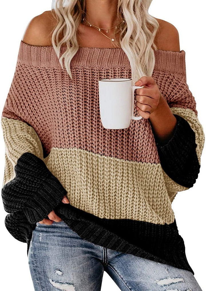 Damen lässiger Strickpullover Drune