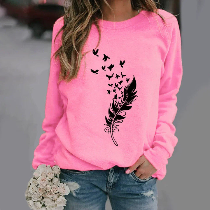 Drune | Sweatshirt - Baumwollmischung - Lockere Passform - Rundhalsausschnitt - Grafikdruck Vorderseite
