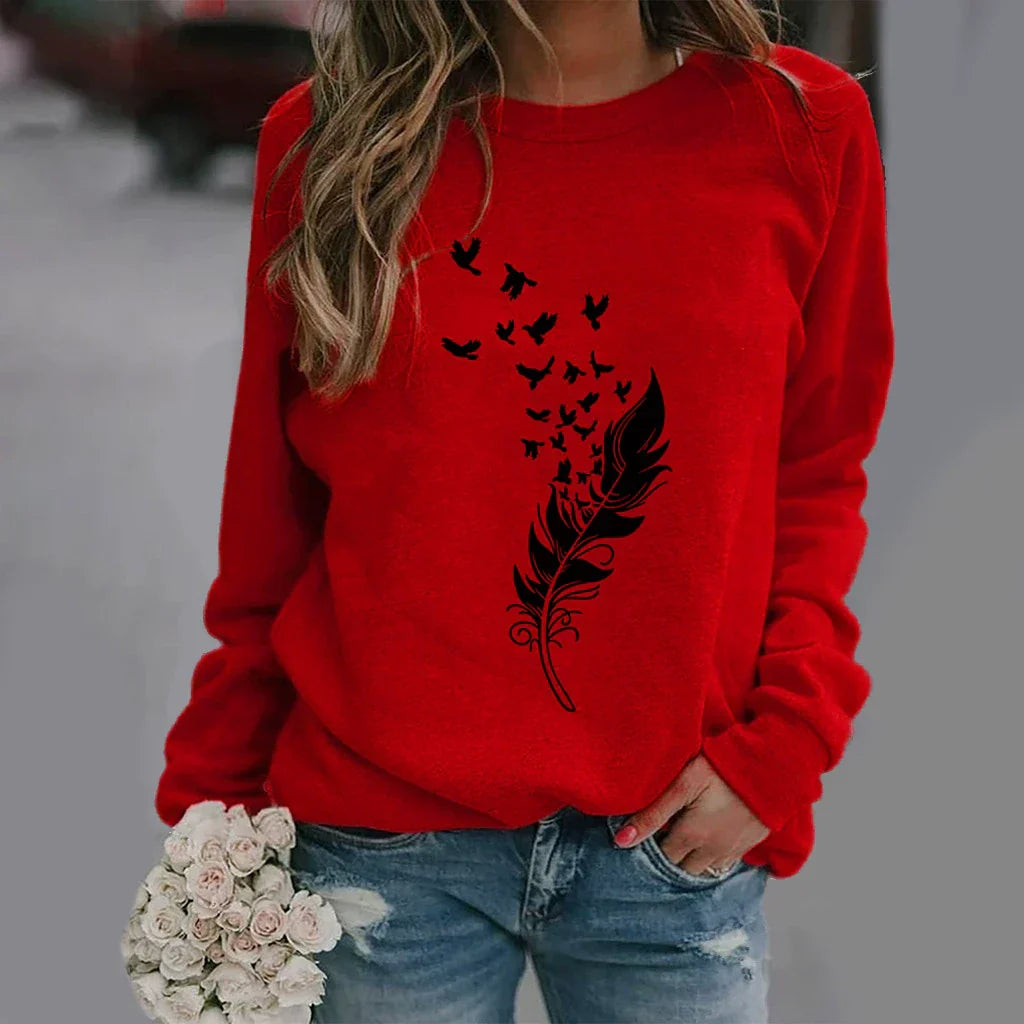 Drune | Sweatshirt - Baumwollmischung - Lockere Passform - Rundhalsausschnitt - Grafikdruck Vorderseite