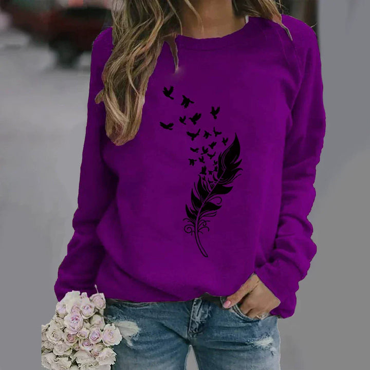 Drune | Sweatshirt - Baumwollmischung - Lockere Passform - Rundhalsausschnitt - Grafikdruck Vorderseite