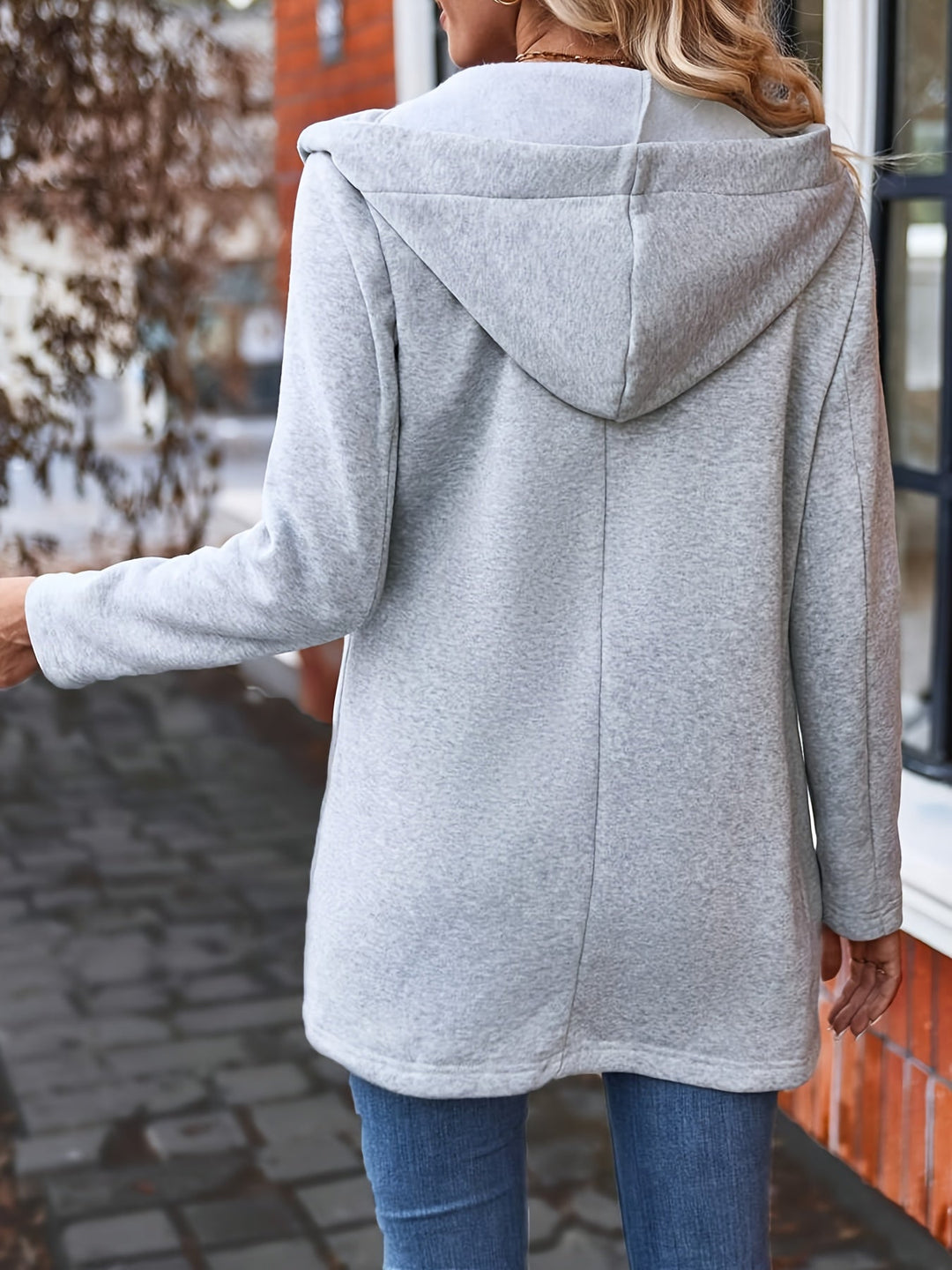 Drune | Reißverschlussjacke mit Kapuze Polyester/baumwolle Lässig und Komfortabel