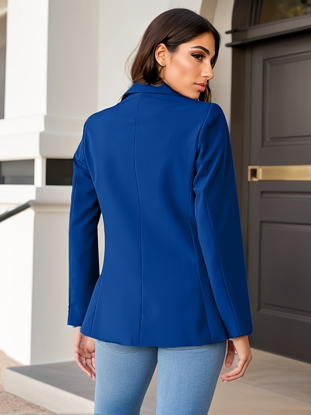 Drune | Stilvolle Herbst Klassische Business Blazer mit Seitentaschen für Frauen