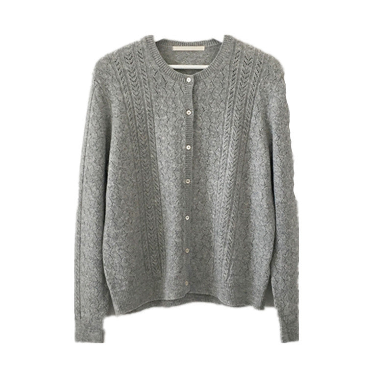 Damen Strickjacke mit eingewebtem Zopfmuster Drune