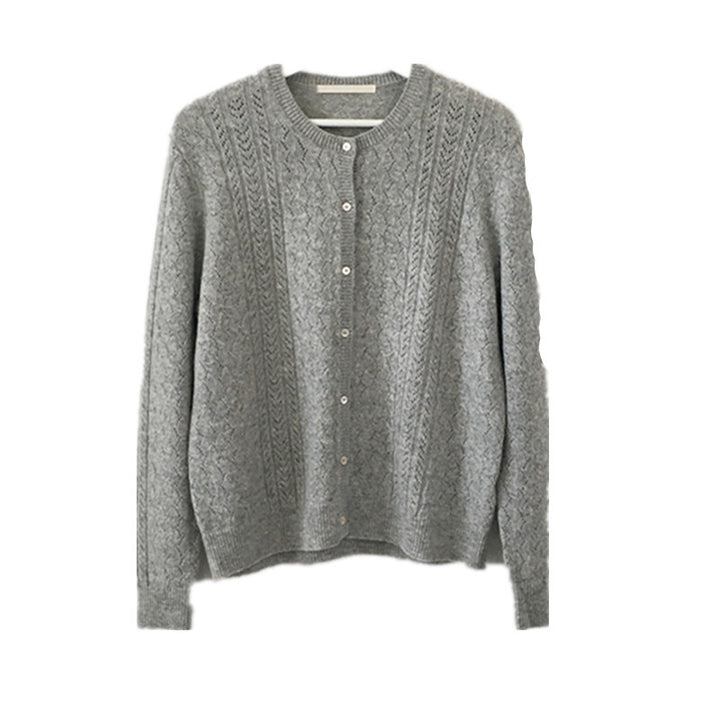 Damen Strickjacke mit eingewebtem Zopfmuster Drune