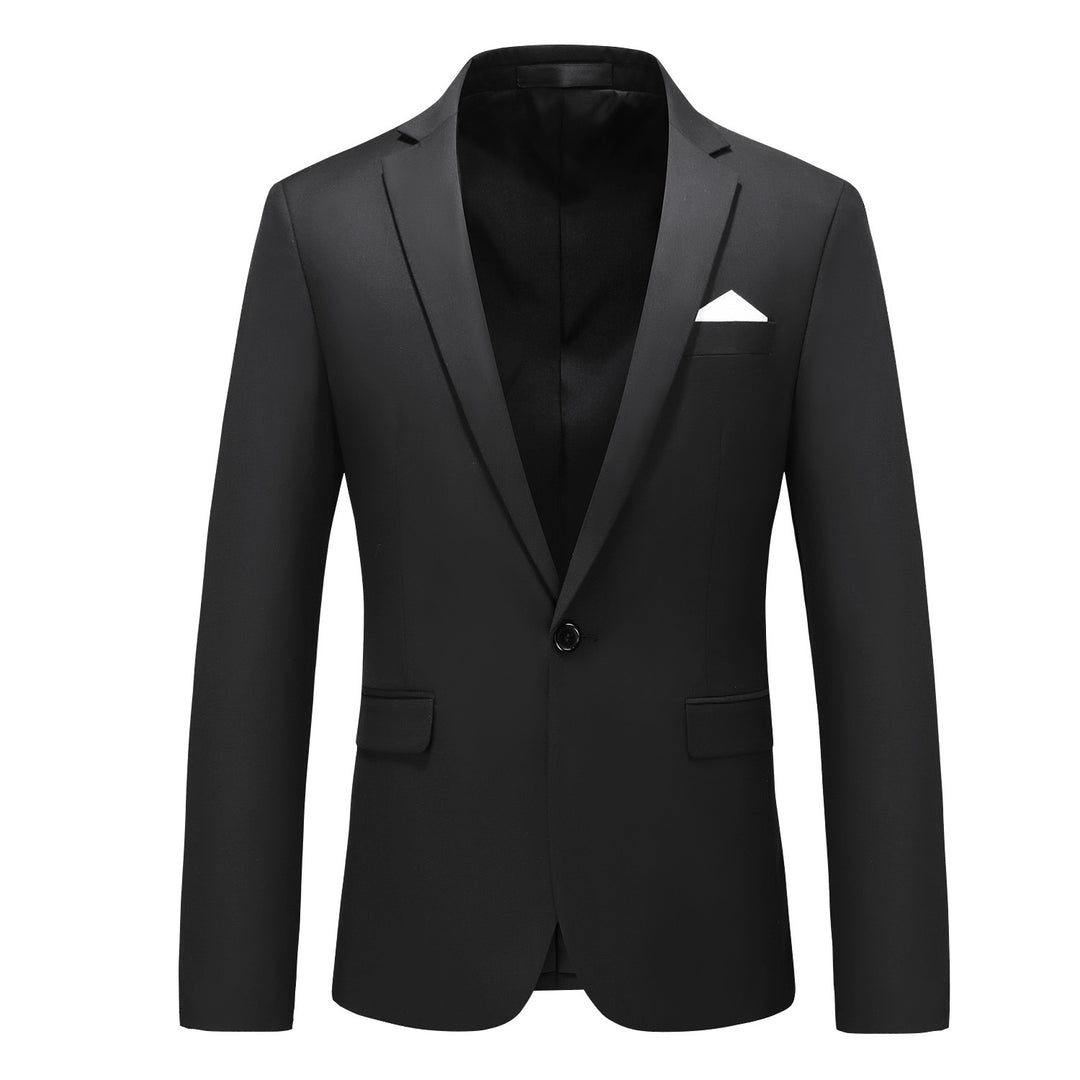 Herren nan elegantes Businesssakko Slim Fit mit schmaler Silhouette und modernem Reverskragen Drune