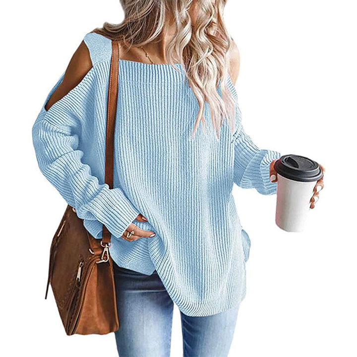 Damen Off-Shoulder Grobstrickpullover Drune