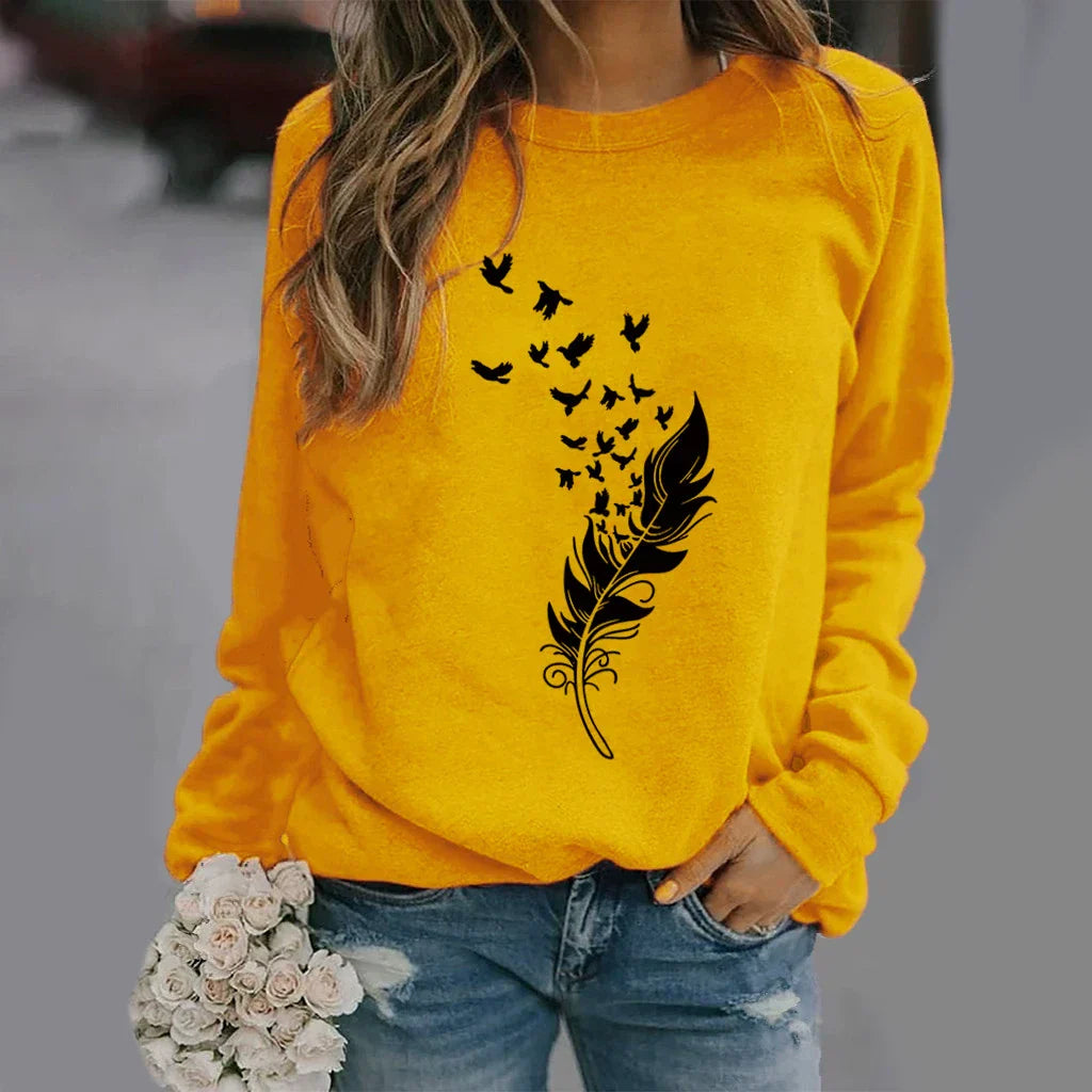 Drune | Sweatshirt - Baumwollmischung - Lockere Passform - Rundhalsausschnitt - Grafikdruck Vorderseite