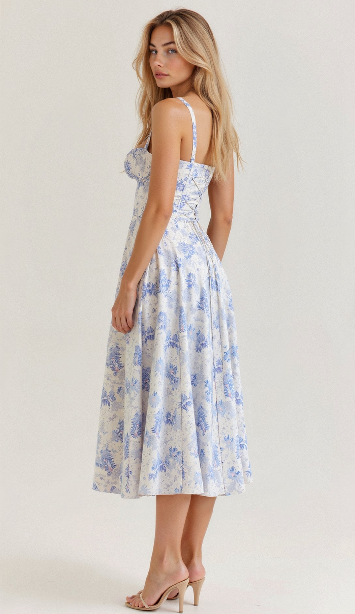 Drune | Blumen Kleid für Frauen Midi