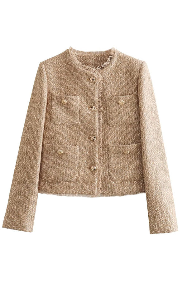 Drune -  Jacke mit Rundhalsausschnitt und Knöpfen