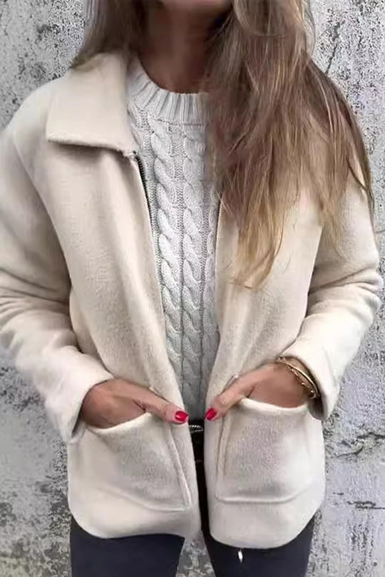 Drune | Farbe Revers Reißverschluss Tasche Freizeitjacke