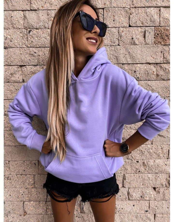 Damen Übergröße Fleece Pullover Hoodie Drune