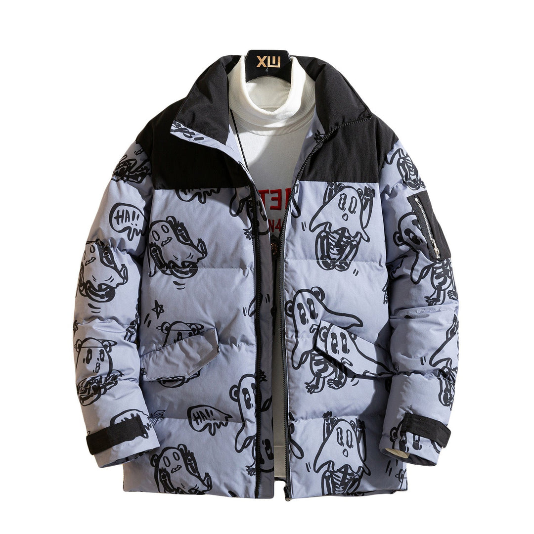 Drune | Bedruckte wattierte Jacke