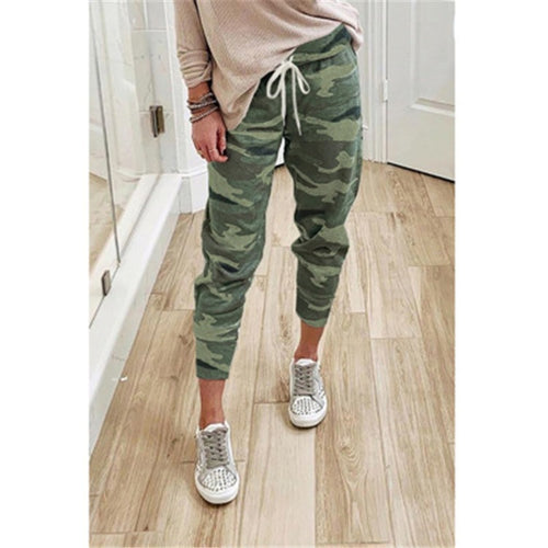 Damen Jogginghose mit lässigem Camouflage-Design und elastischem Bund Drune