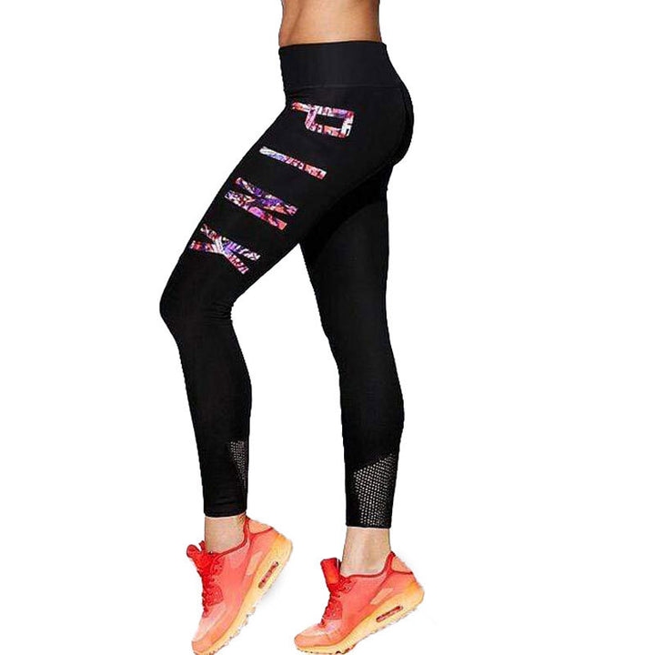 Damen Sportleggings mit modischen Mesh-Einsätzen Drune