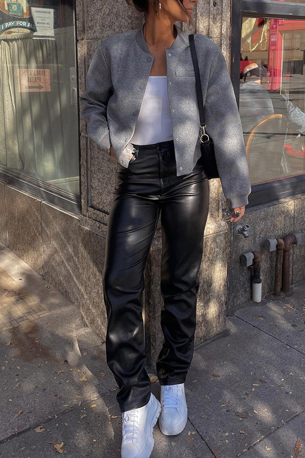 Drune | Baseball-Shirt lockere lässige Cardigan-Jacke