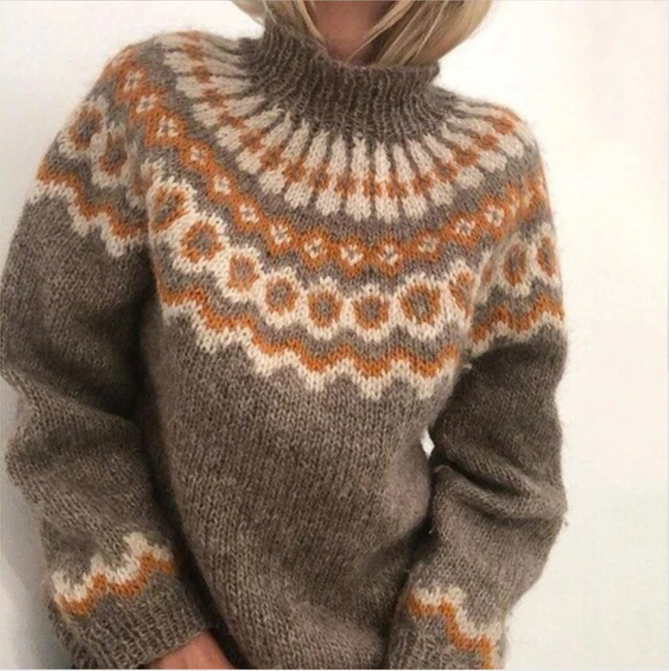 Drune | Nordische Strickjacke mit Muster Acryl Warm, Zeitlos