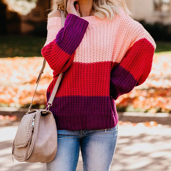 Damen lässiger Strickpullover Drune